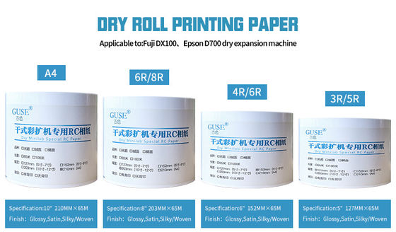 کاغذ عکس Minilab Core Dry 7.62cm For Fujifilm Frontier Epson Surelab RC Photo Photo Paper